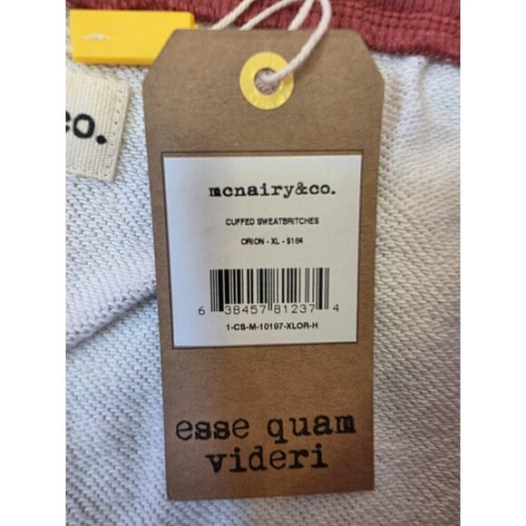 Mcnairy & co Sweatpants Mens SZ XL Orion Pink Cuffed Drawstring Streetwear NWT - Picture 6 of 9